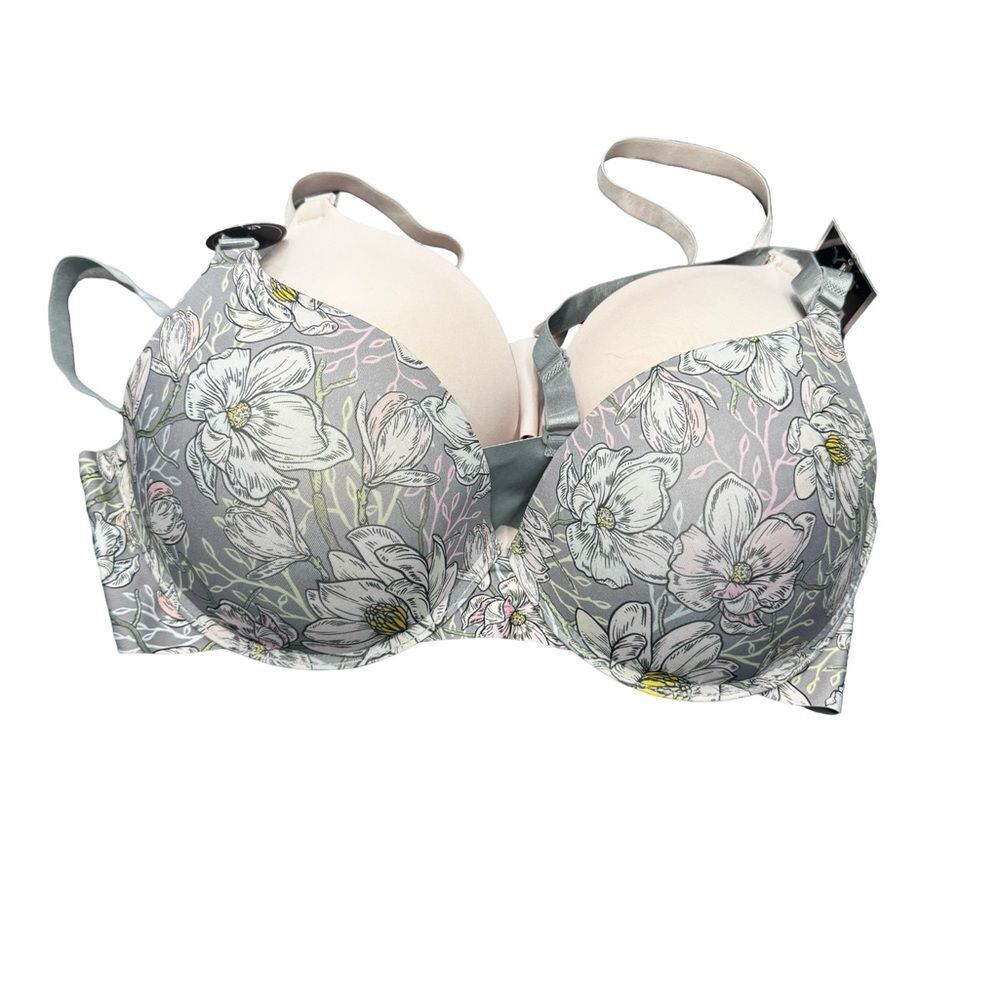 YMI 44D Floral Bra Bundle Gray Pink Underwire Full Coverage BNWT